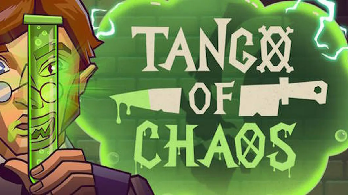 Tampilan visual slot Tango of Chaos dengan elemen laboratorium yang intens